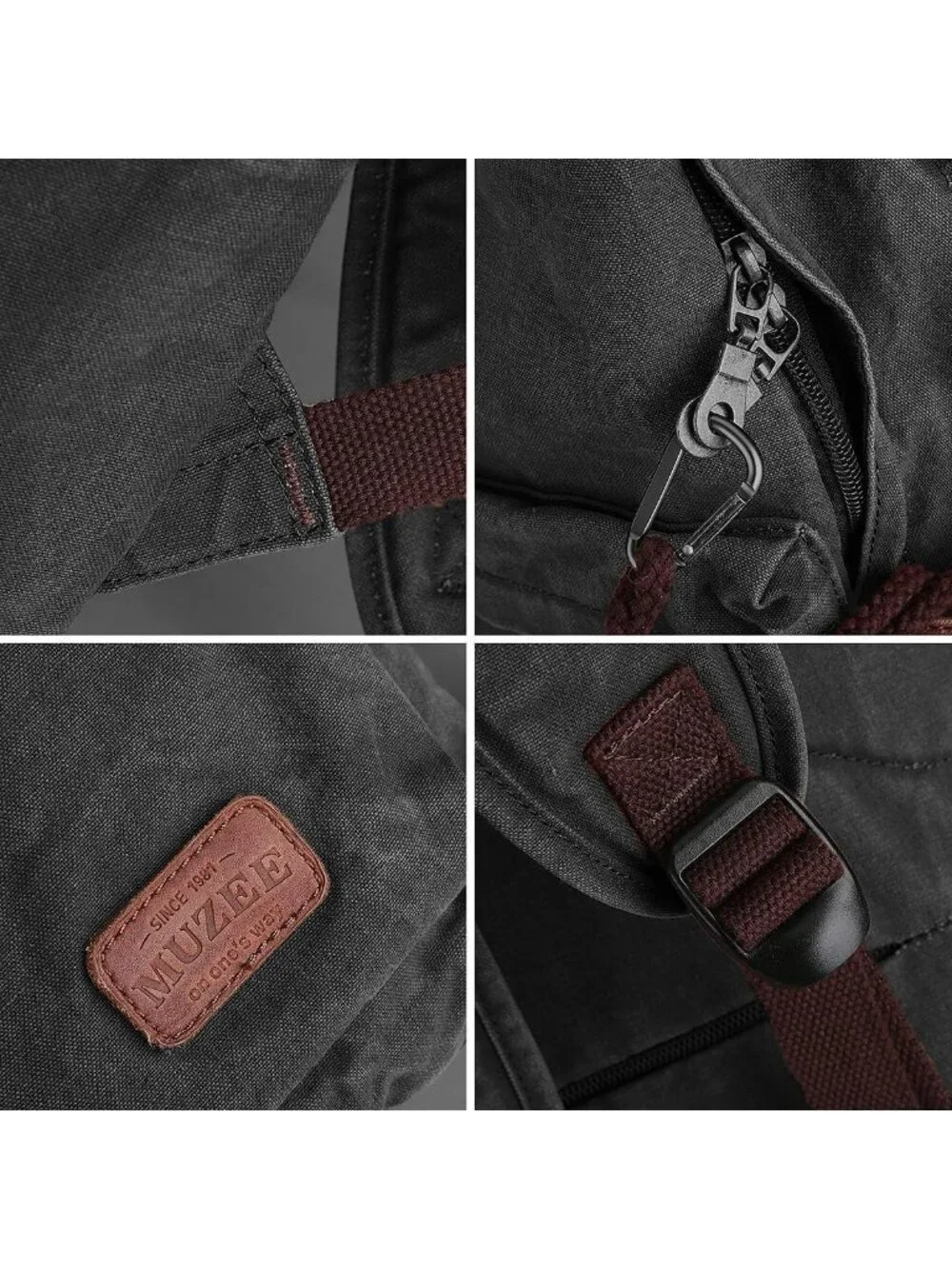 Stylish Canvas Backpack for Men & Women - Fits 15.6